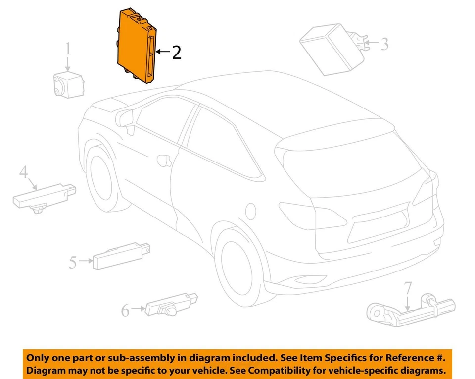 Chassi ECM bloqueio de roubo painel esquerdo compatível com 16-17 LEXUS NX200T 602254 - Imagem 3 de 4