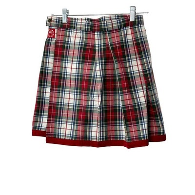 Little Joules Red Green & White Plaid Holiday Wrap Skirt Girl's 11/12 NEW 