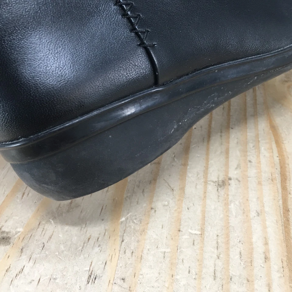 Botas Clarks Femininas 5 M Everlay Mandy Casual Zíper Lateral Tornozelo Botinha Couro Preto - Imagem 4 de 4