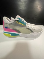 PUMA Court Rider 2K White Ultra Grey Basketball Shoes 376313-01 Mens Size US 14