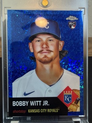2022 Topps Chrome Plat Bobby Witt Jr. #61 Blue Mini-Diamond Refractor /199 (RC)