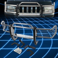 For 93-98 Jeep Grand Cherokee Chrome Bumper Grill Protector Grille Brush Guard
