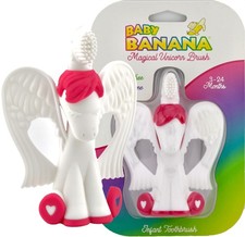 Baby Banana Magical Unicorn Horse 1 Count Pack of 1 , Pink and White