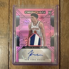 2024-25 Panini Obsidian Kevin McCullar Jr. RPA Patch Auto Pink /49 SSP #RJI-KMJ