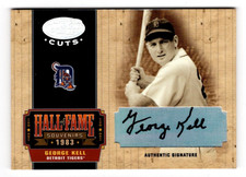 GEORGE KELL 2004 LEAF CERTIFIED CUTS HALL OF FAME SOUVENIRS AUTO /50 TIGERS HOF