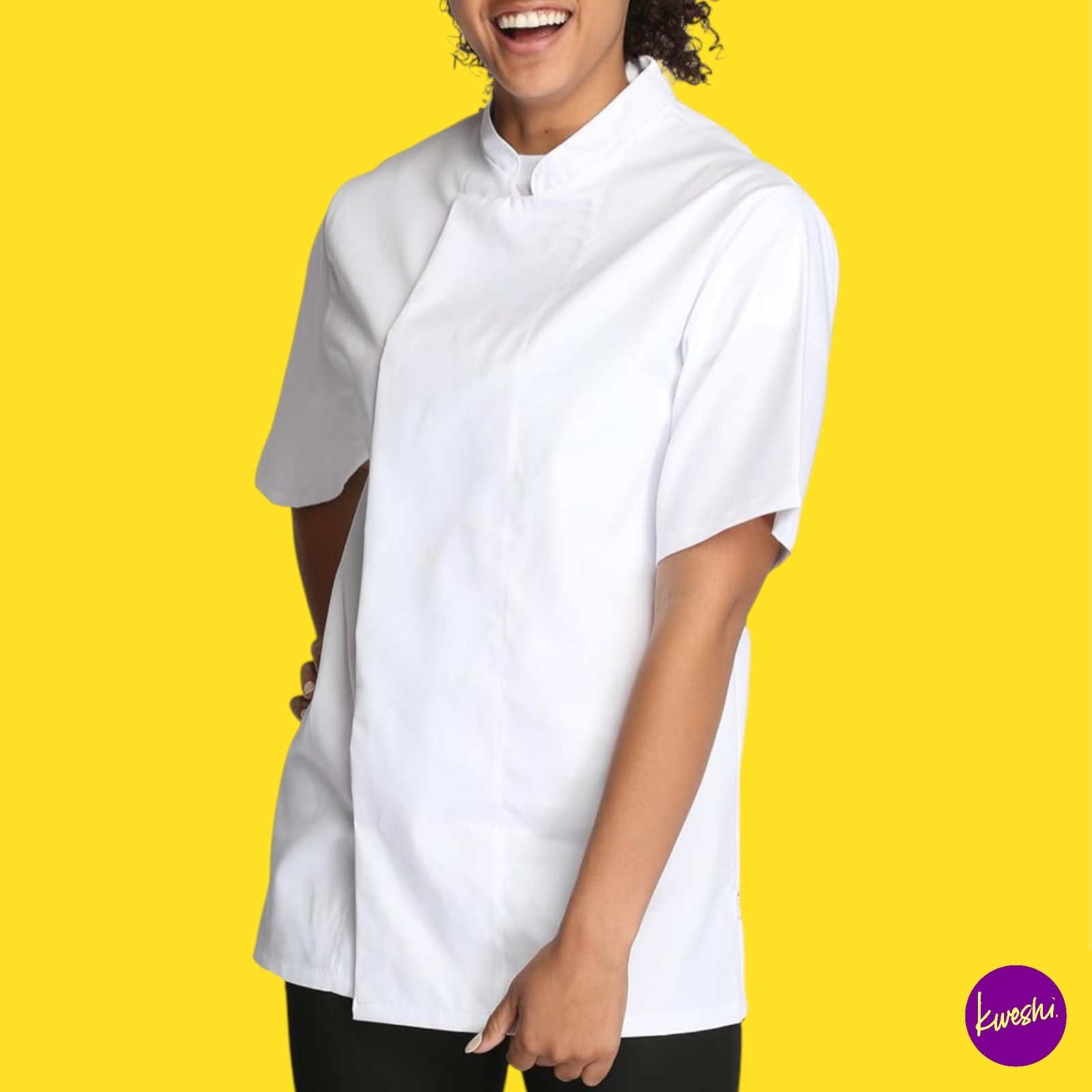 TIBARD Unisex Short Sleeve Classic Chef Jacket, White, UK Medium | Chest 38-40""