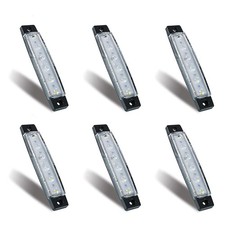 6Pcs LED Marine Boat Lights Marine Courtesy Light Strip Deck Transom4251