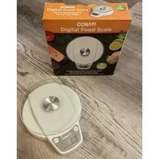 CONAIR Digital Food Scale Dieting Glass Top 11Ib Capacity