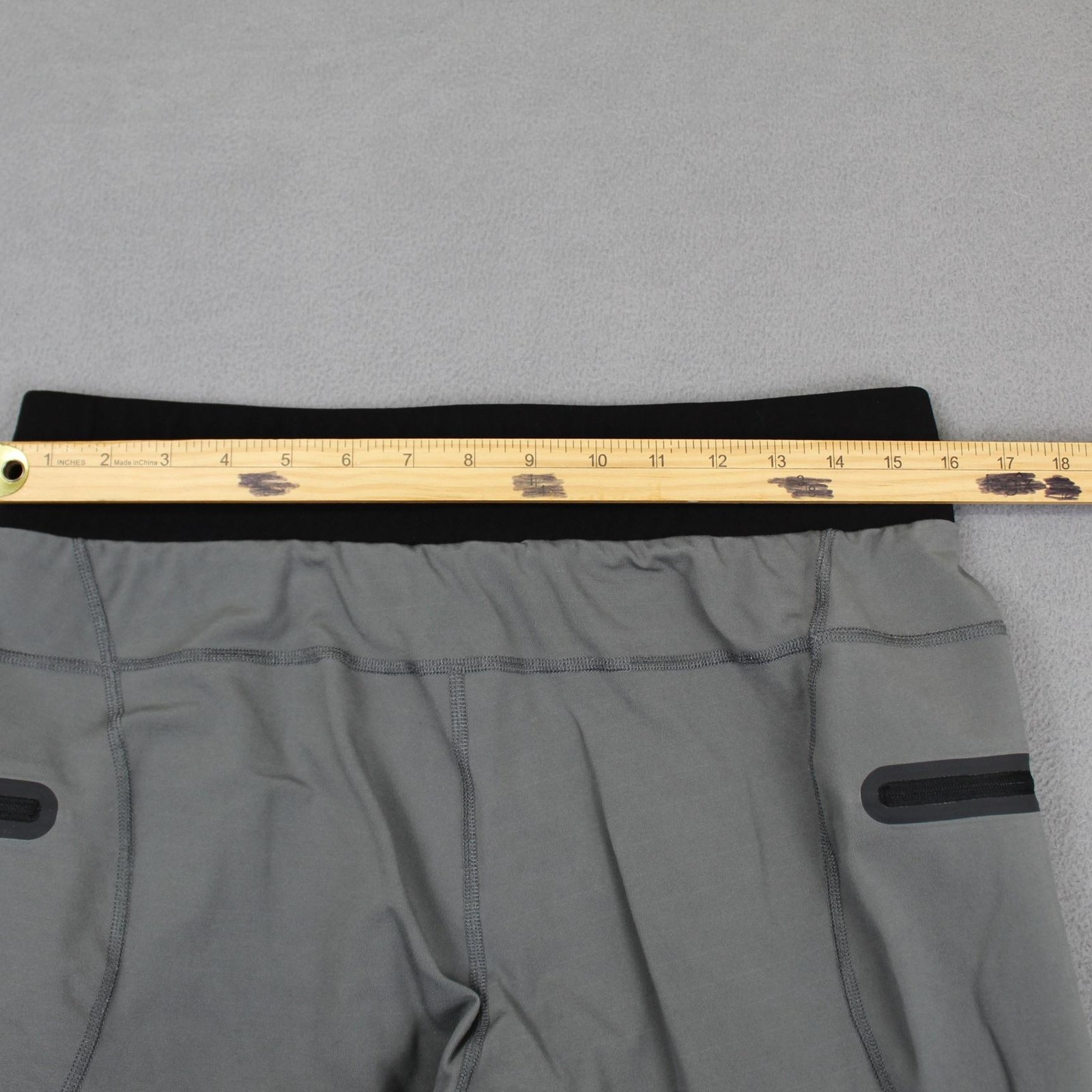 BYLT Joggers Mens Large Gray Athletic Zip Pocket Stretch Lightweight Sweatpants