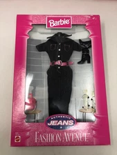 Barbie Fashion Avenue Authentic Jeans Fashions Outfit w Jean Rompers, Pair of Bo
