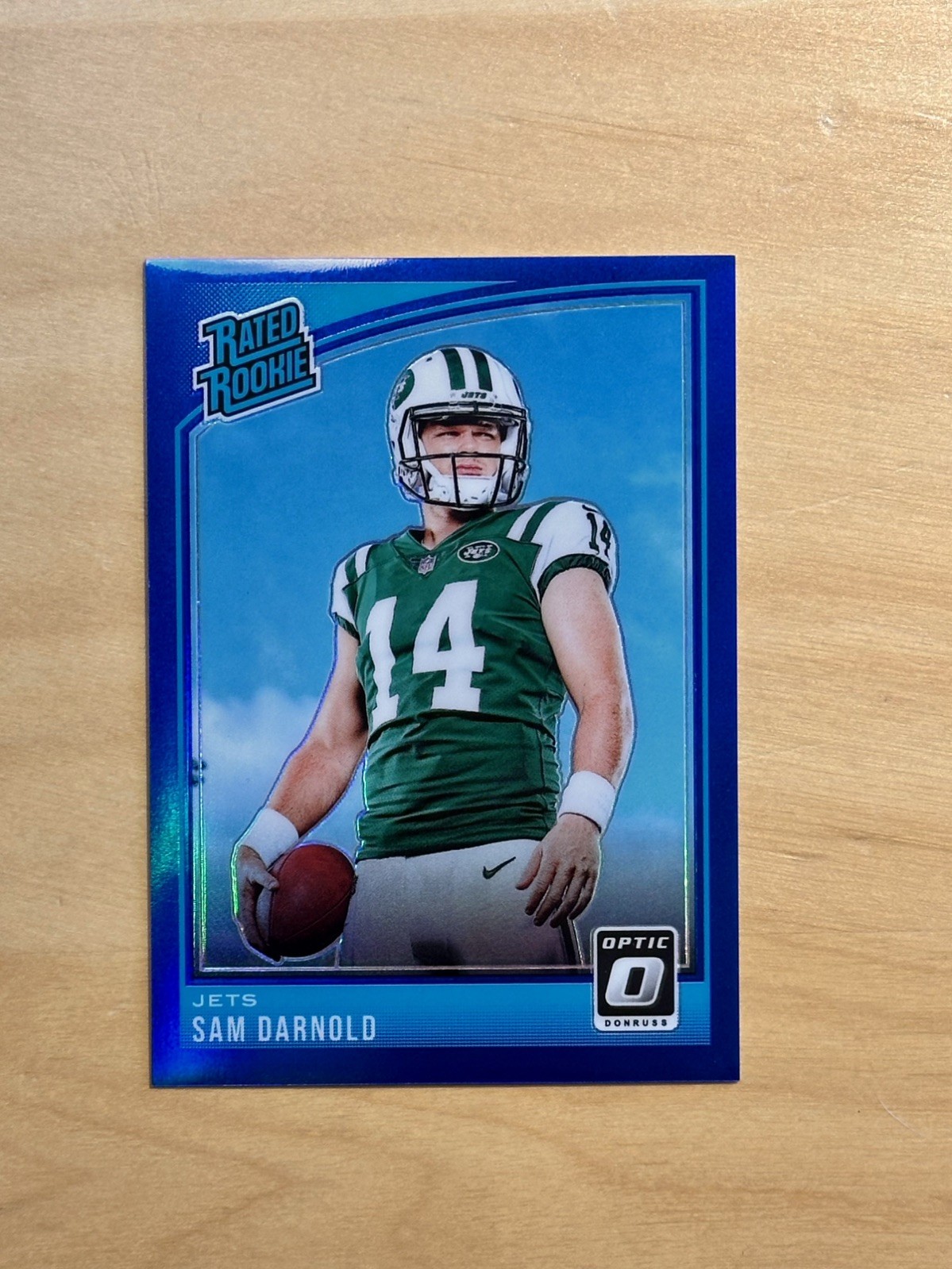 Sam Darnold 2018 Optic #151 Rated Rookie Blue Prizm Parallel Serial #/149 RC