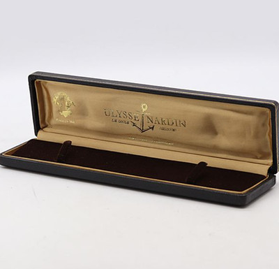 Vintage Ulysse Nardin Watch Black Leather Box