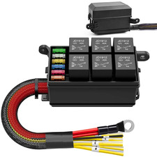New Universal 12v Waterproof Automotive 6 Ato Fuse Relay Box Block W Harness Us