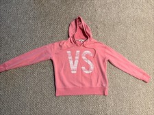 Victoria s Secret Pink Hoodie VS Logo Angel Wings Pullover Pink Size M