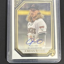 Topps 2021 Gallery Jordan Weems Rookie Autograph #RA-JW Diamondbacks Baseball