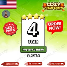 4⭐ Popcorn Garland ( Set 16.4) Monopoly go stickers💥SUPER CHEAP🕘24/7