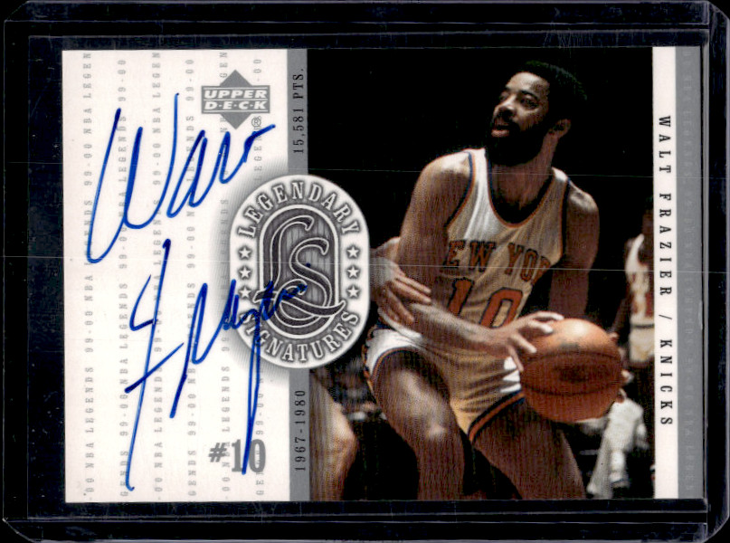 1999-00 Upper Deck Walt Frazier Legendary Signatures On Card Auto 