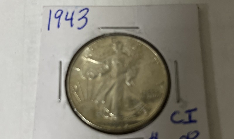 1943  walking liberty half dollar, $.50. Ungraded .36%, 1 Ounce Silver Coin 🪙￼