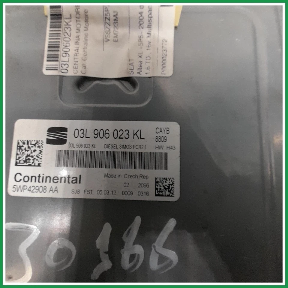 Centralina Iniezione Continental 5WP42908AA Seat Altea XL 5P5 03L906023KL 2009 2 - Immagine 4 di 4