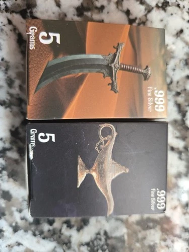 Lot Of 3. .999 Fine Grams Silver Each. Limited To 3000 Minted Genie Lamp & Sword