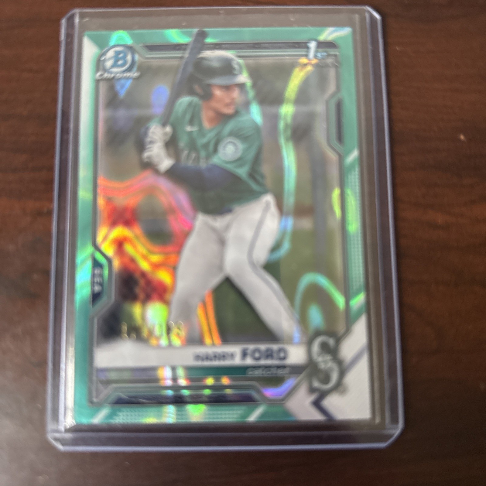 2021 Bowman Draft Chrome Aqua Lava Refractor 18/199 Harry Ford #BDC-1 09gj