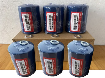 #ad 6 Honda Genuine Oil Filters WITH Drain Plug Washer 15400 PLM A02 NEW SEALED $31.00