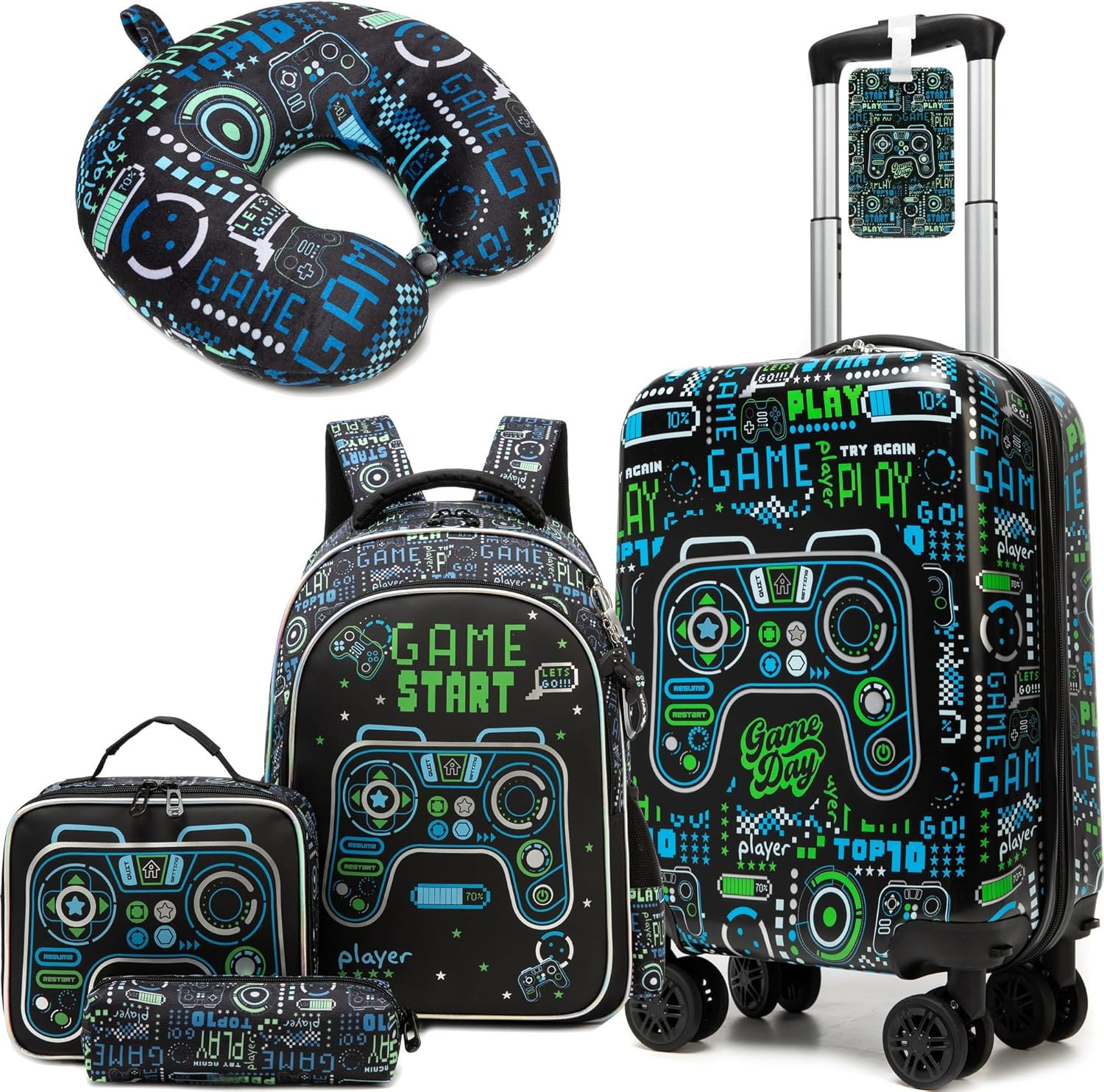Set With 16" Hardside Suitcase & Spinner Wheels
