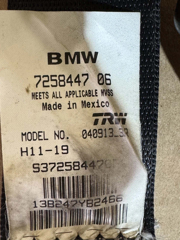 11-17 BMW X3 F25 TRASERO IZQUIERDO LADO CONDUCTOR CINTURÓN SEGURIDAD RETRACTOR OEM Foto 3 de 3