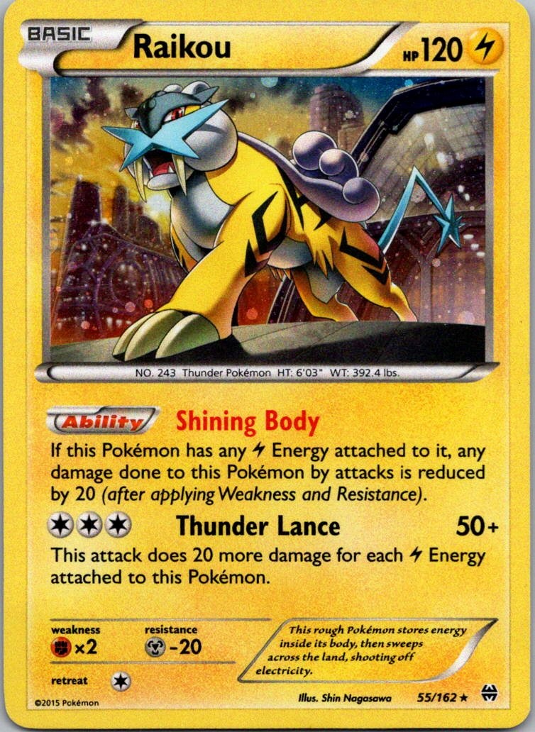 Raikou - 55/162 (Cosmos Holo) Holo Promo Blister Exclusives 055/162 LP