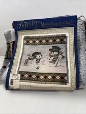 Vintage American Weavers “Snow Pals” A Woven Master Piece Tapestry Made In USA