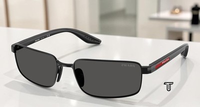 PRADA LINEA ROSSA PS B54S 1AB08Z Black Dark Grey 59 mm Men's Sunglasses