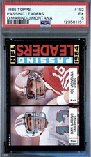 1985 Topps Passing Leaders D. Marino/J. Montana #192 PSA 5 EX