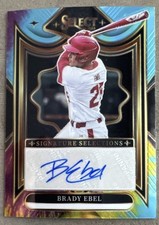 Panini 2025 Select Brady Ebel Signature Selections Prizm Auto SS-BE 14/25