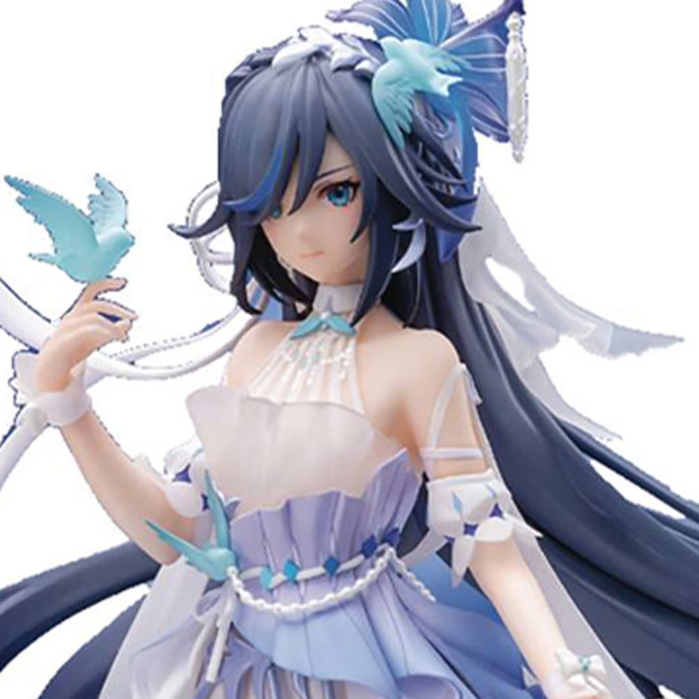 Figurine Fu Hua Honkai Impact 3rd bleue pour décoration de bureau gaming