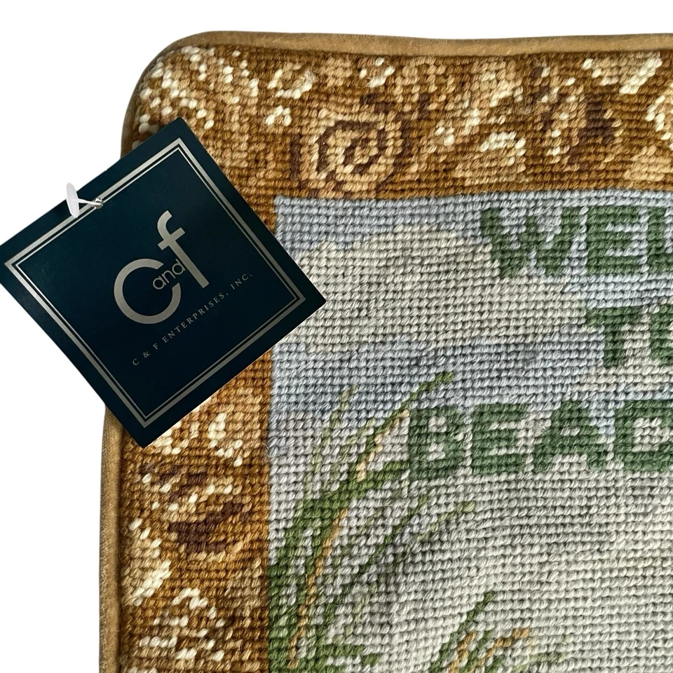 Funda de Almohada C&F Home Lana Punta de Aguja Casa de Playa 14" Sin Inserto NUEVA con Etiqueta Foto 3 de 4