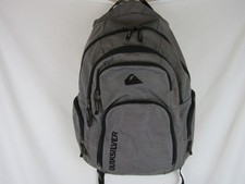 Quicksilver Backpack-Gray  Black-Lots of Storage-Adjustable-GUC