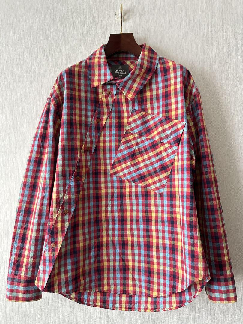 Vivienne Westwood Asymmetry Check Shirt Size L, Condition A | eBay