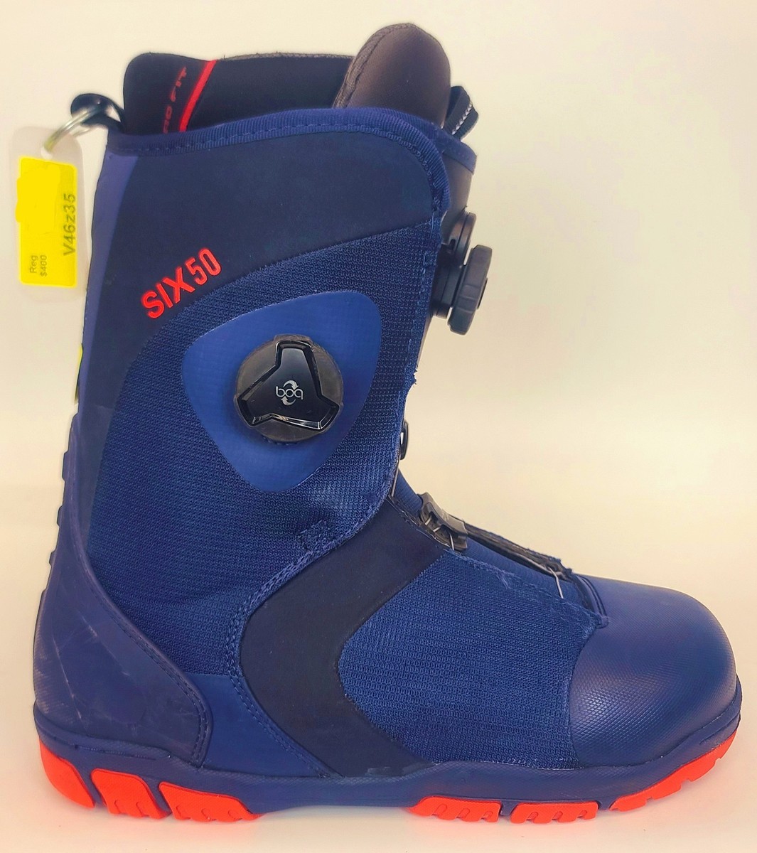 Used $350 Men's Head Six50 4D Boa Snowboard Boots Blue Sizes 7 8 9