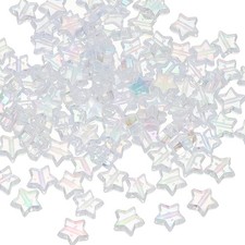 11mm Crystal Star Beads, 200 Pcs Acrylic Star Bead, Clear