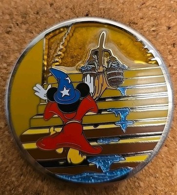  WDI Fantasia Sorcerer Mickey Apprentice Stained Glass Broom MOG Le 300 Pin