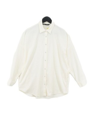 Zara Damen Shirt XS Creme Polyester mit Elasthan, Nylon Basic