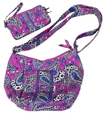 *BUNDLE* Vera Bradley BOYSENBERRY Clare Crossbody Bag Purse & Zippered Wallet