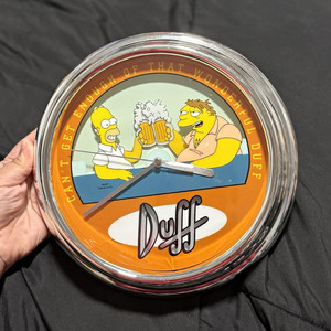 WESCO The Simpsons Duff Beer Round Wall Clock, Analog Battery-Operated