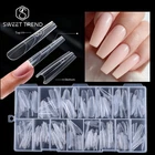 180pcs New Sandwich Nail Extension Mold Interlayer Dual Nail Forms Easy To Shape