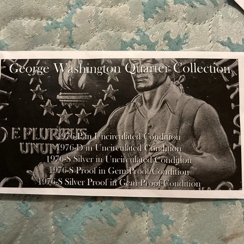 All (5) Bicentennial Quarters 1976 P D S Silver Unc S Proof S Silver Proof