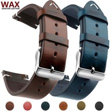 Quick Release Wax Genuine Leather Watch Band Watch Straps For Replacement