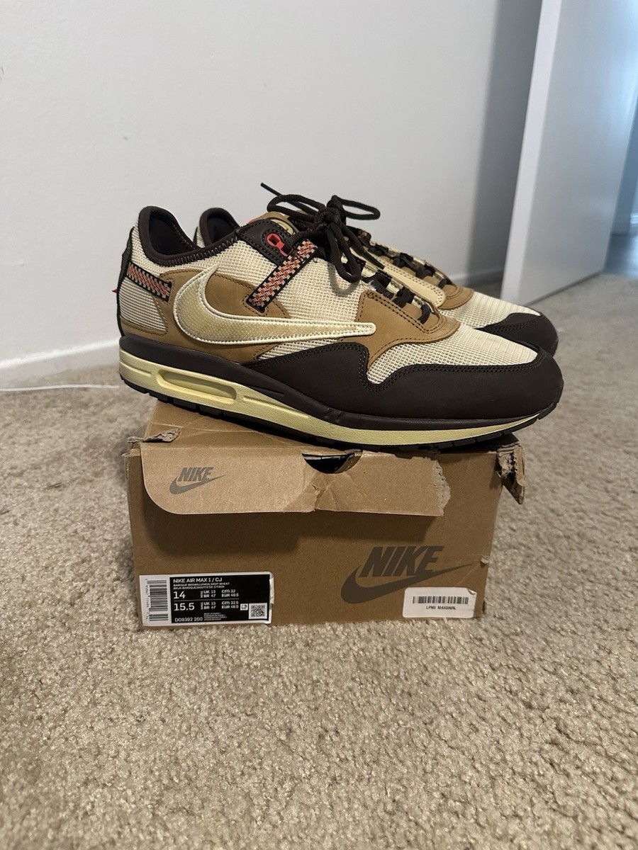 Nike Air Max Travis Scott Baroque Brown Men's Size 14 DO9392-200 *USED*