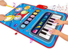 Toys for 1 Year Old Boy Gifts, 2-in-1 Musical Mat Toys for 1 2 3 4 5 Year Old,Ed