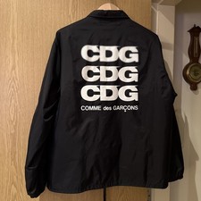 Comme des Garçons CDG Men’s Black Nylon Windbreaker Coach Jacket L - Good Used.