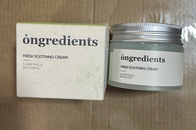 ONGREDIENTS Fresh Soothing Cream, Vegan, Korean Skin Care 50ml / 1.69 fl Oz